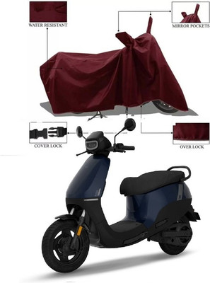 smwzxyu Two Wheeler Cover for Ola(Scooty, Maroon)