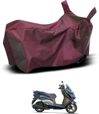 CODOKI Waterproof Two Wheeler Cover for Suzuki(Burgman Street 125, Maroon)