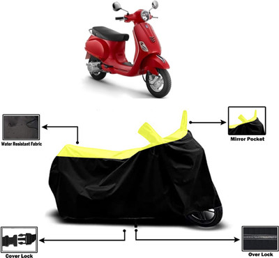 Amexride Two Wheeler Cover for Piaggio(Vespa LX 125, Yellow)