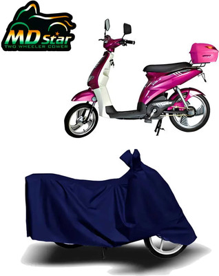 Mdstar Waterproof Two Wheeler Cover for Bajaj(Electric AXLHE-20 BS6, Black)