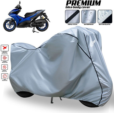 xodi Two Wheeler Cover for Yamaha(Aerox 155 Maxi BS6, Silver, Black)