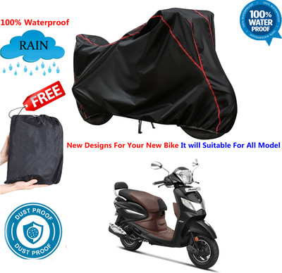 AutoGalaxy Waterproof Two Wheeler Cover for Hero(Pleasure Plus, Black)