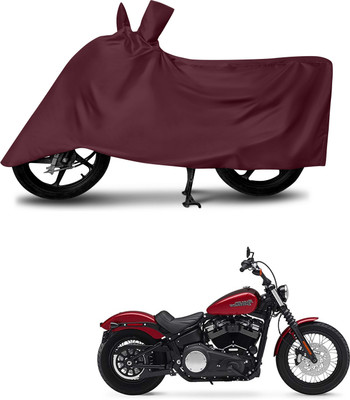 DeepShakshi AUTOMOTIVE Waterproof Two Wheeler Cover for Harley Davidson(Street Bob, Maroon)