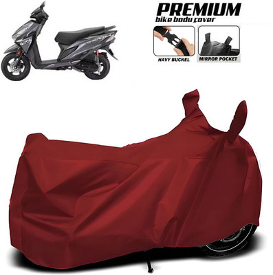 smwzxyu Waterproof Two Wheeler Cover for Honda(Grazia BS6, Maroon, Black)