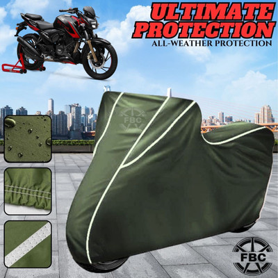AutoGalaxy Waterproof Two Wheeler Cover for TVS(Apache RTR 200, Green)