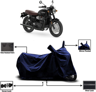 Amexride Two Wheeler Cover for Triumph(Bonneville T120 Black, Blue)