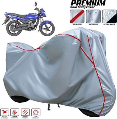 xodi Waterproof Two Wheeler Cover for Bajaj(Platina 110 H-Gear BS6, Silver, Red, Multicolor)