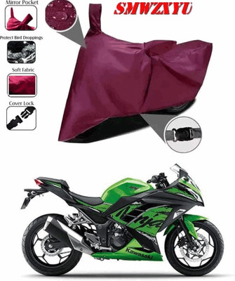 smwzxyu Waterproof Two Wheeler Cover for Kawasaki(Ninja 300, Maroon)