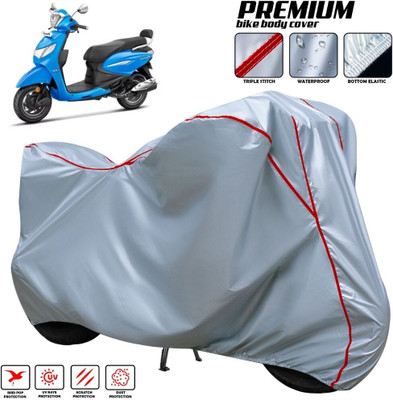 xodi Two Wheeler Cover for Hero(Pleasure, Silver, Red, Multicolor)