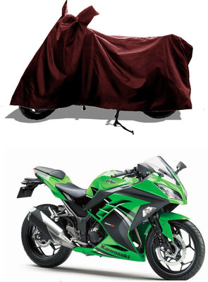 GROFATIK Two Wheeler Cover for Kawasaki(Ninja 300, Maroon)