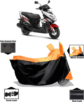 Amexride Two Wheeler Cover for Yamaha(Ray ZR, Orange)