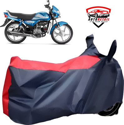 AutoRetail Waterproof Two Wheeler Cover for Hero(CD deluxe, Red, Blue)