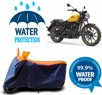 Mdstar Waterproof Two Wheeler Cover for Royal Enfield(Meteor 350, Multicolor)