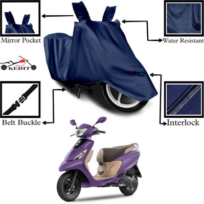 KEDIT Two Wheeler Cover for TVS(Scooty Zest 110, Blue)