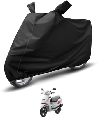 Auto Hub Waterproof Two Wheeler Cover for TVS(Wego, Black)