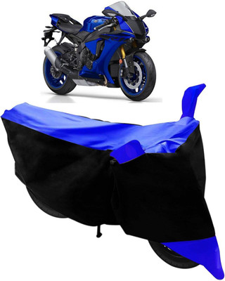 MMSSTAR Waterproof Two Wheeler Cover for Yamaha(YZF R1, Black, Blue)