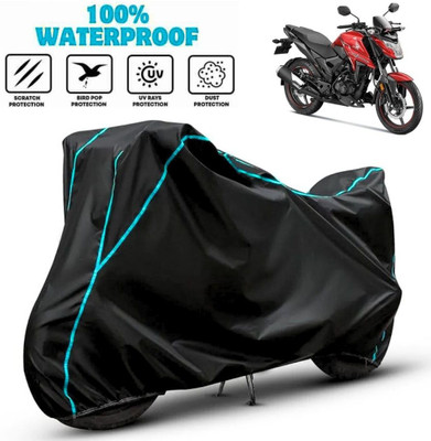 favy Waterproof Two Wheeler Cover for Honda(Xblade, Black, Blue)