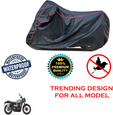 THE REAL ARV Waterproof Two Wheeler Cover for Triumph(Scrambler Icon, Black)