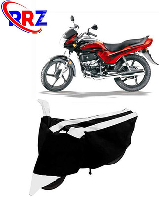 RRZ Waterproof Two Wheeler Cover for Hero(Passion Plus, Black, White)