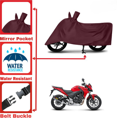 DeepShakshi AUTOMOTIVE Two Wheeler Cover for Honda(CB 500, Maroon)