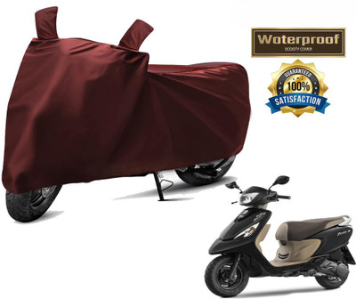 DeepShakshi AUTOMOTIVE Waterproof Two Wheeler Cover for TVS(Scooty Zest 110, Maroon)