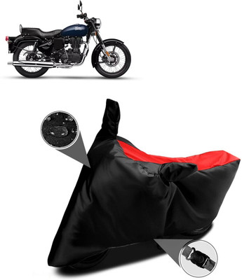 DeepShakshi AUTOMOTIVE Two Wheeler Cover for Royal Enfield(Bullet Electra Twinspark, Red, Black)