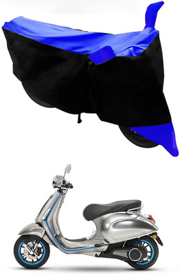 Furious3D Two Wheeler Cover for Piaggio(Vespa LX, Blue, Black)
