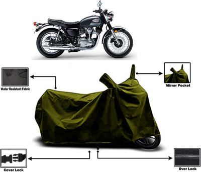 Amexride Two Wheeler Cover for Kawasaki(W800 BS6, Green)