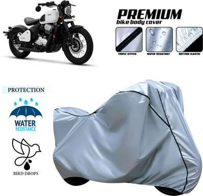 CODOKI Waterproof Two Wheeler Cover for JAWA(Bobber 350, Silver)