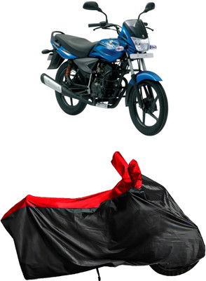 Autofly Waterproof Two Wheeler Cover for Bajaj(Platina 100 DTS-i, Red, Black)