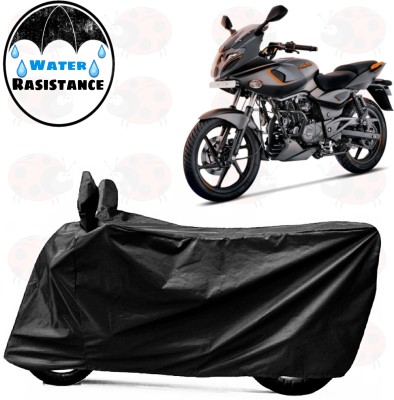 sowelar Waterproof Two Wheeler Cover for Bajaj(Pulsar 220F, Black)