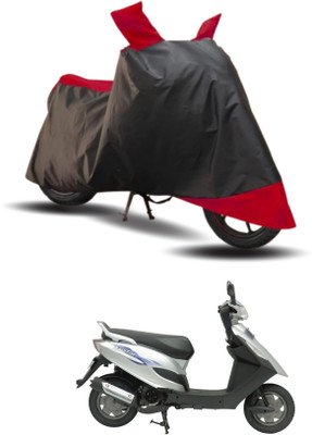KEDIT Two Wheeler Cover for Bajaj(Kristal, Red, Black)