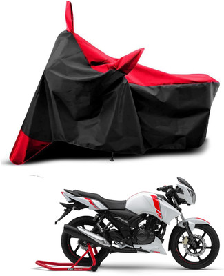 KEDIT Two Wheeler Cover for TVS(Apache RTR 160, Red, Black)