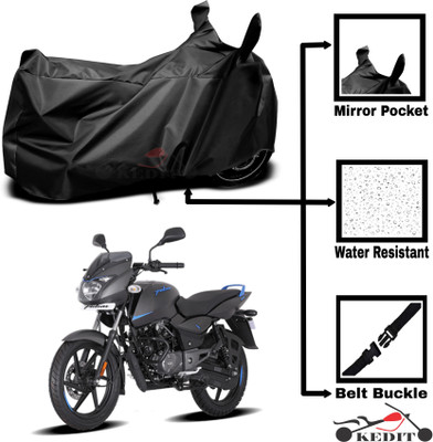 KEDIT Two Wheeler Cover for Bajaj(Pulsar 125 Neon, Black)