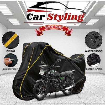 Car Styling Waterproof Two Wheeler Cover for Bajaj(CT110, Black, Yellow)