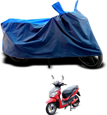 CODOKI Waterproof Two Wheeler Cover for Hero(Electric Dash, Black, Blue)