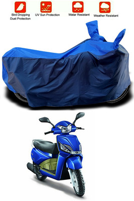 MMSSTAR Waterproof Two Wheeler Cover for Mahindra(Gusto Electric, Blue, Blue)