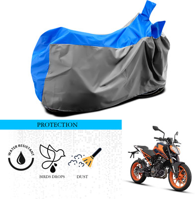 SnehaSales Waterproof Two Wheeler Cover for KTM(Duke 200, Grey, Blue)