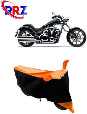 RRZ Waterproof Two Wheeler Cover for Honda(VT 1300CX, Black, Orange)