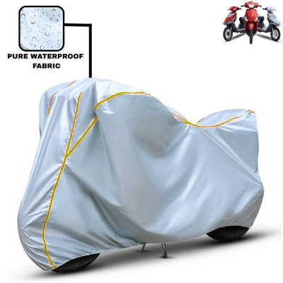 Delphinium Waterproof Two Wheeler Cover for Hero Electric(Electric Scooter, Silver)