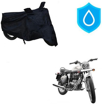 DeepShakshi AUTOMOTIVE Waterproof Two Wheeler Cover for Royal Enfield(Bullet 350, Black)
