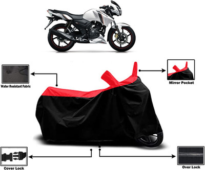 Amexride Two Wheeler Cover for TVS(Apache 150, Red)