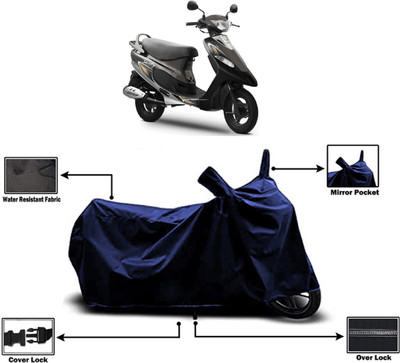 Amexride Two Wheeler Cover for TVS(Pep+ BS6, Blue)