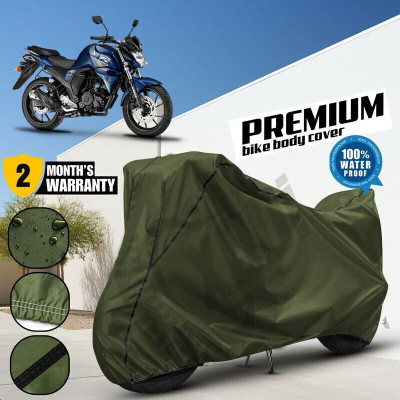 xodi Waterproof Two Wheeler Cover for Yamaha(FZ, Green, Black)