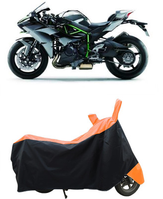 Coxtor Waterproof Two Wheeler Cover for Kawasaki(Ninja H2R, Orange)