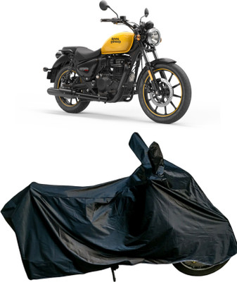 Autofly Waterproof Two Wheeler Cover for Royal Enfield(Meteor, Black)