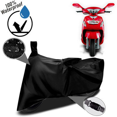 ROYAL AUTO MART Waterproof Two Wheeler Cover for Mahindra(Rodeo RZ, Black)
