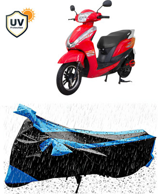 WXR Waterproof Two Wheeler Cover for Ampere(Scooty, Black, Blue)