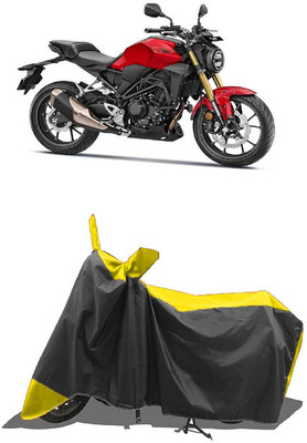 SUGASHRI Waterproof Two Wheeler Cover for Honda(CBR300R BS6, Yellow, Black)