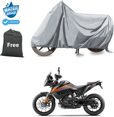 PAGORA Waterproof Two Wheeler Cover for KTM(390 Adventure BS6, Silver)